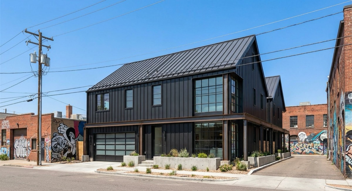 Denver modern home with metal roof